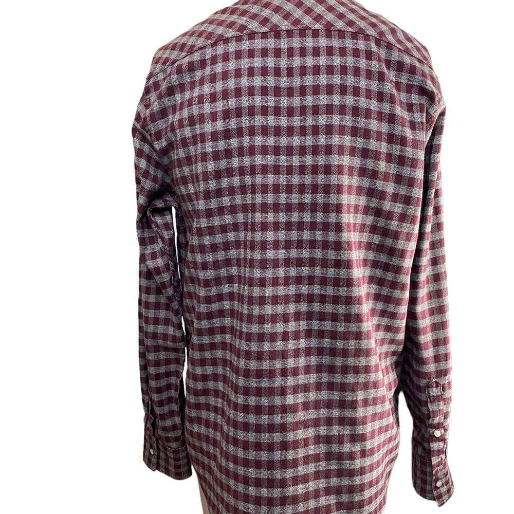 American Rag men’s long sleeve button up shirt purple & gray checks size Large - Picture 4 of 11